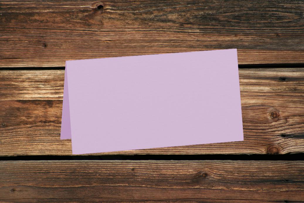 Tischkarten 50/100x100 mm Orchidee gerippt 220 g/qm